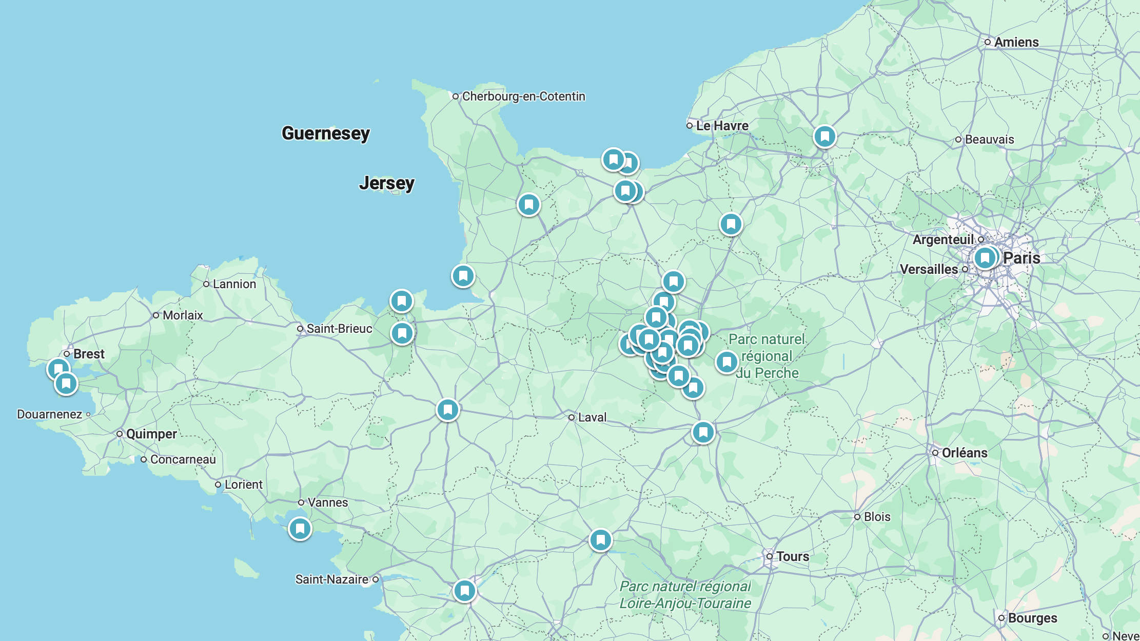 Carte des chantiers GUITTET Peinture